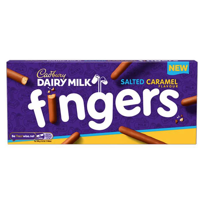 Cadbury Salted Caramel Fingers 114g