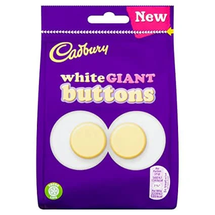Cadbury Giant White Buttons Bag 100g