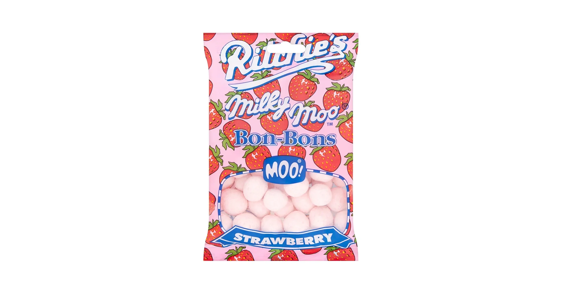 Ritchies Milky Moo Bon-Bons: Strawberry 80g