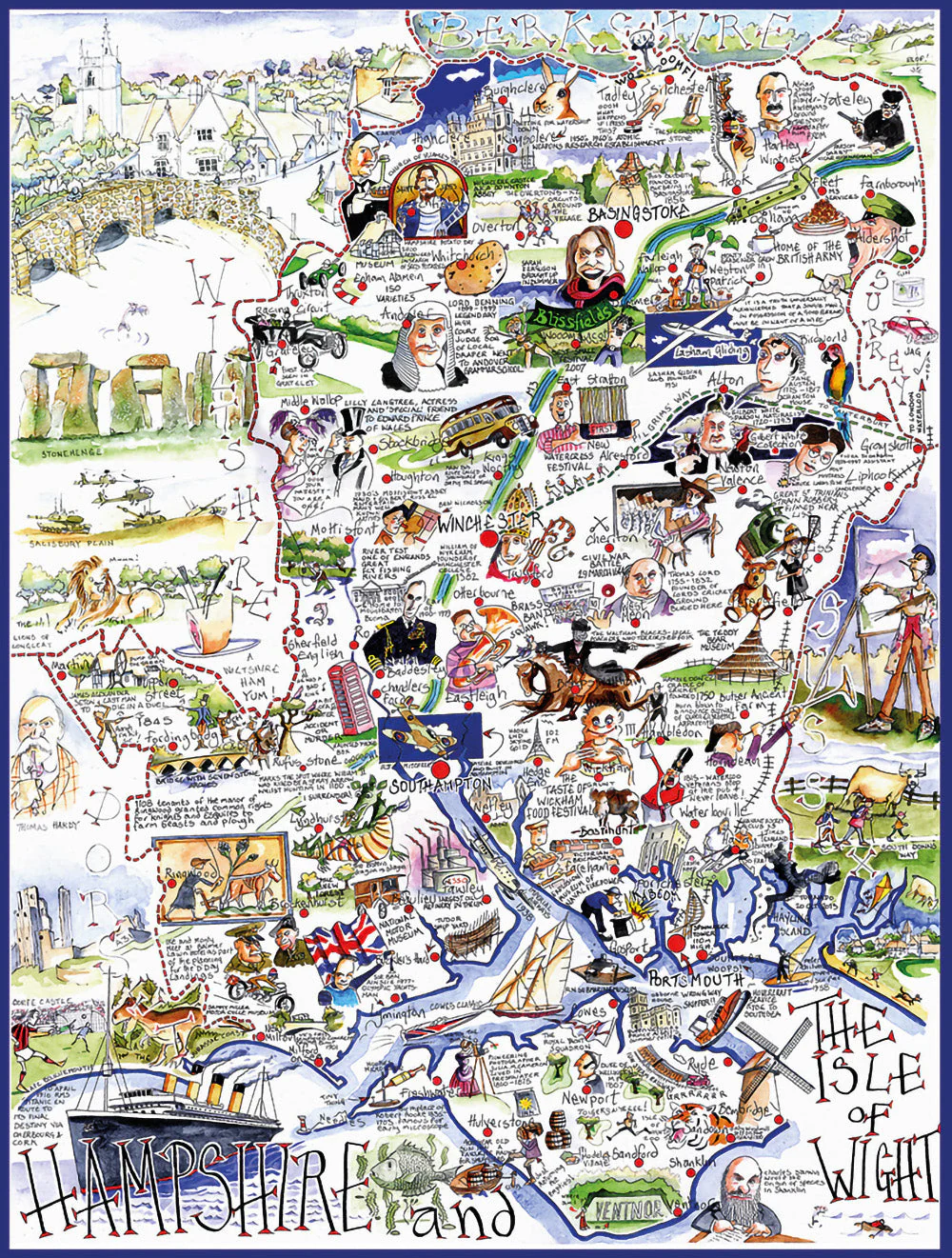 Hampshire - Tim Bulmer 300 pc wooden puzzle