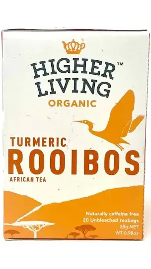 Higher Living Organic Turmeric Rooibos Tea 20 Bags - Image 2