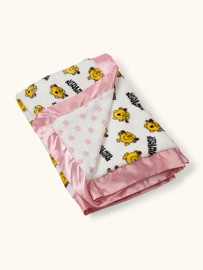Little Miss Sunshine Reversible Baby Blanket 30”x40”