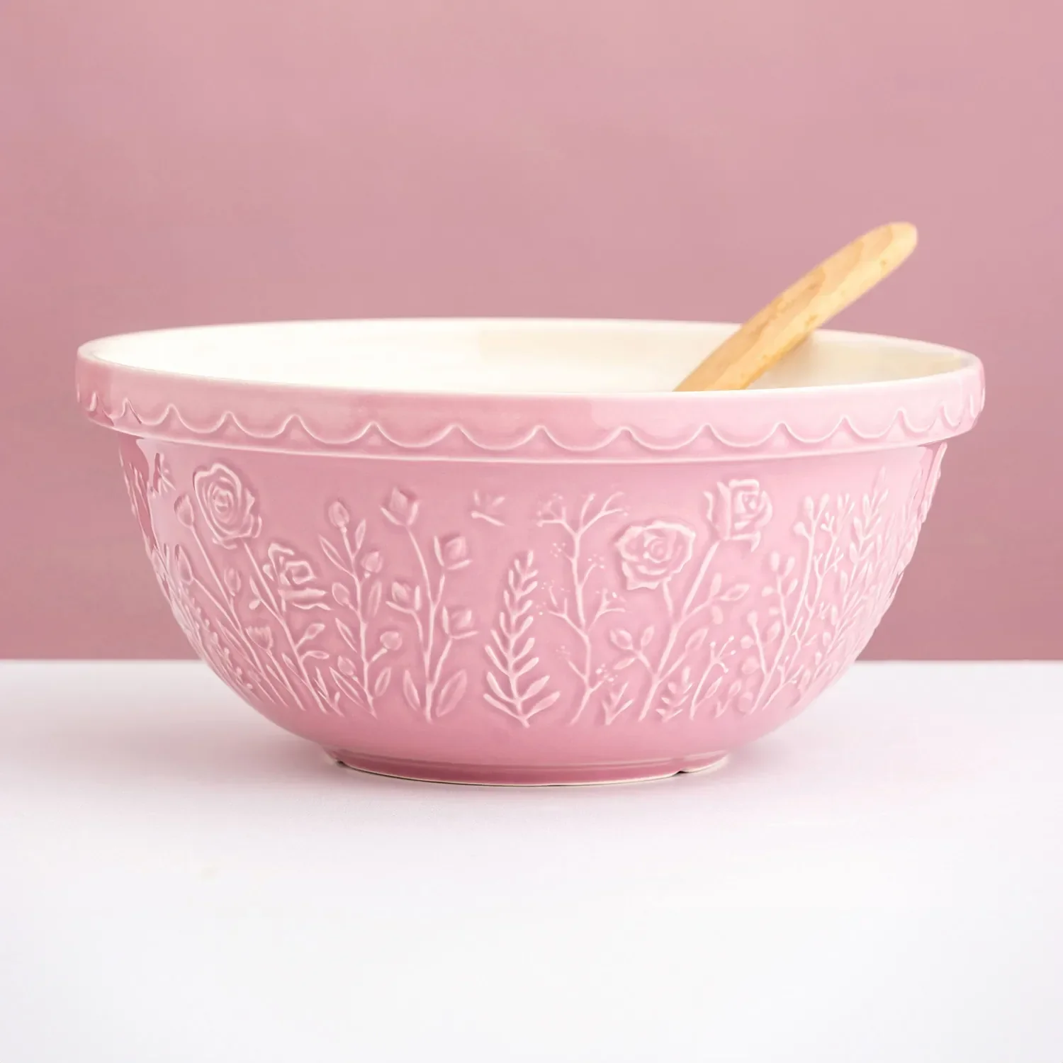 Mason Cash In the Meadow Mixing Bowl S12 Rose 4.25 quart