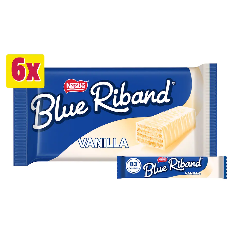Nestle Blue Riband Vanilla 6 pk 90g