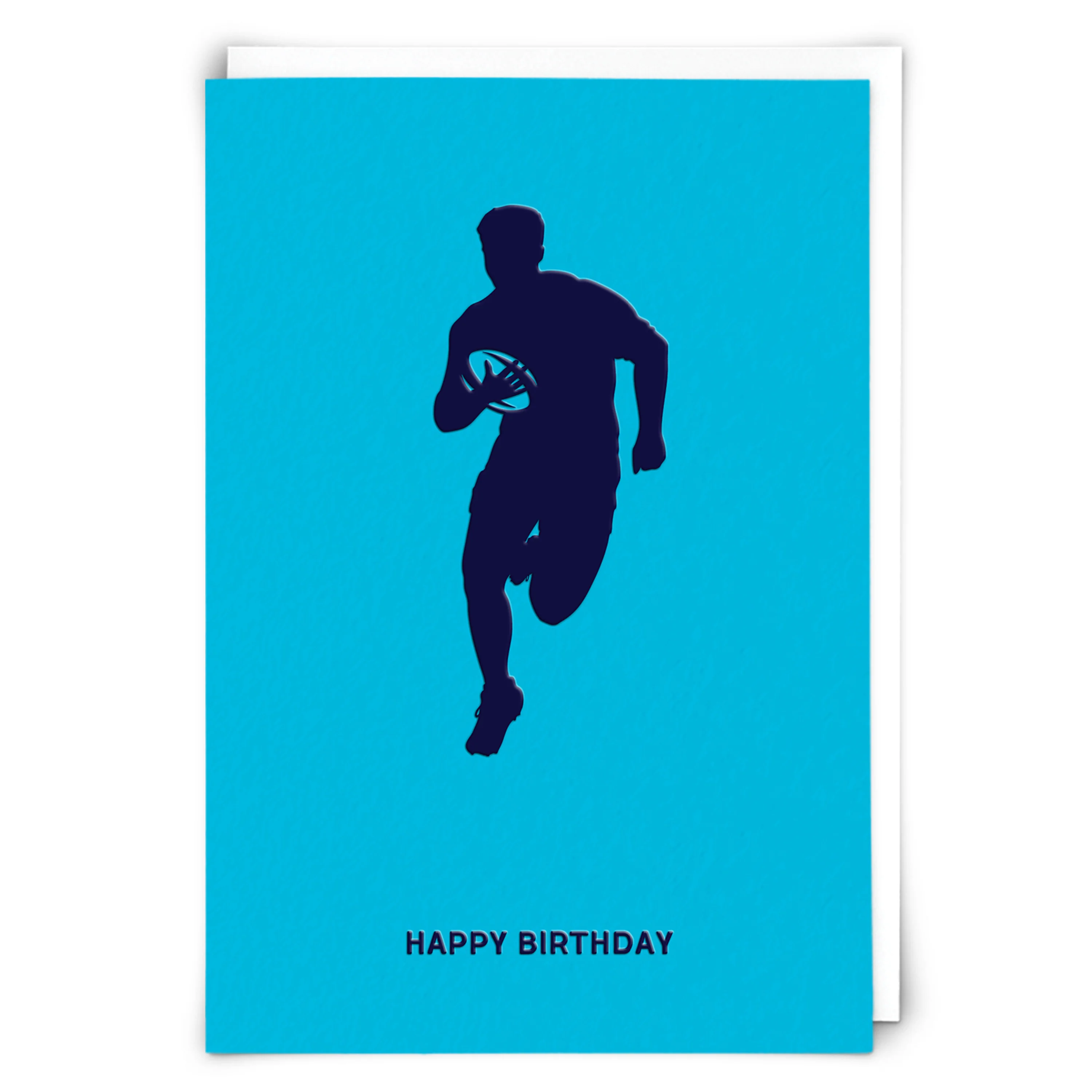 Rugby Blue Birthday Card