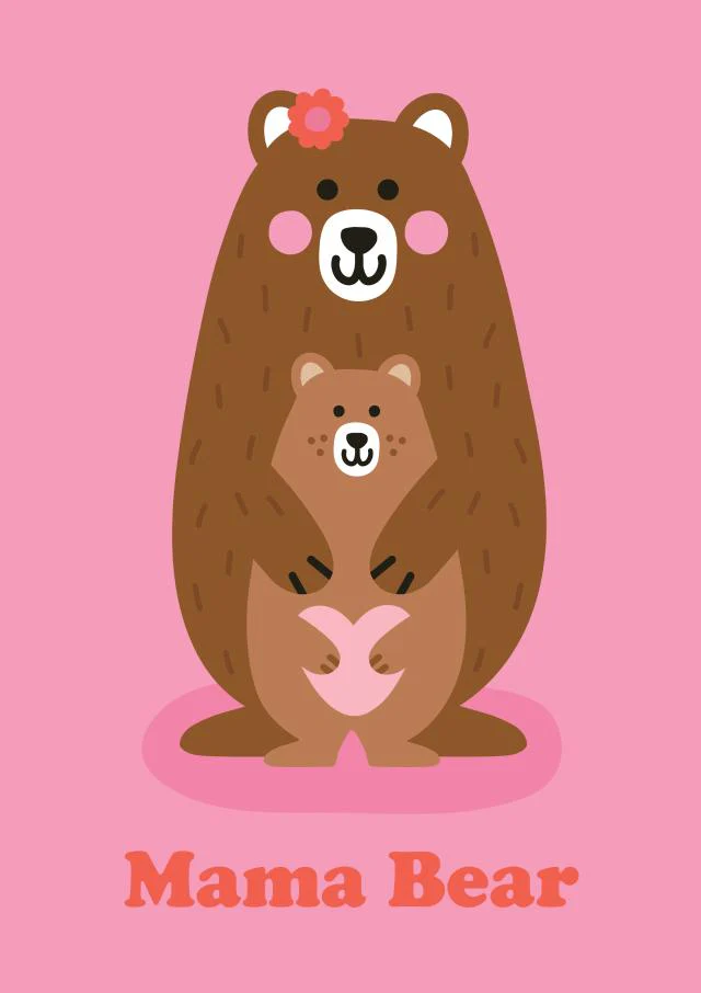 Mama Bear Mother's Day Bear Card