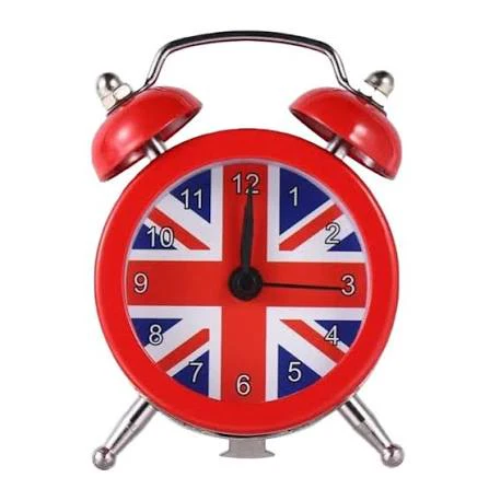 Union Jack Alarm Clock Classic Travel - 1.9” x 2.9”
