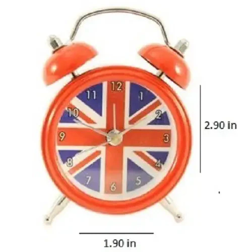 Union Jack Alarm Clock Classic Travel - 1.9” x 2.9” - Image 2