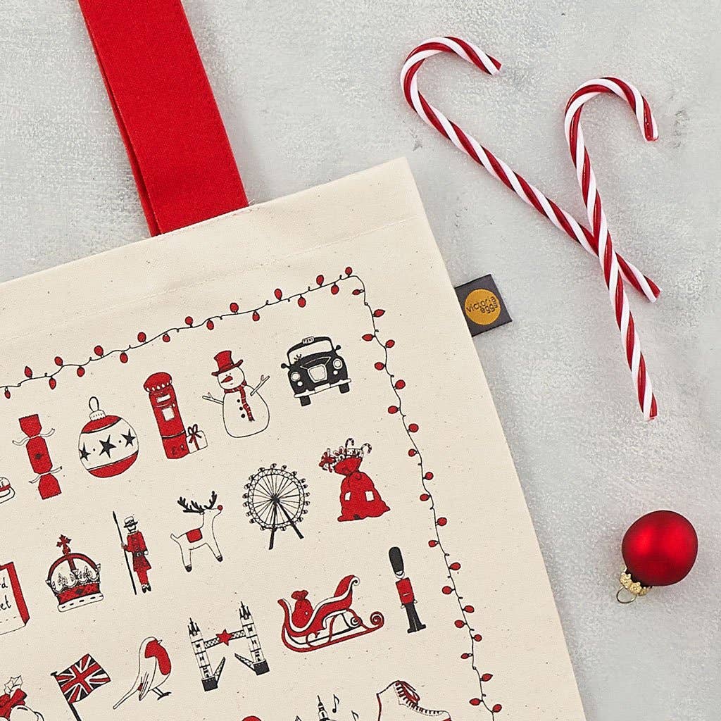 Victoria Eggs - London Christmas Canvas Bag - Image 2