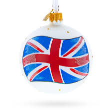 Flag of United Kingdom Glass Ornament