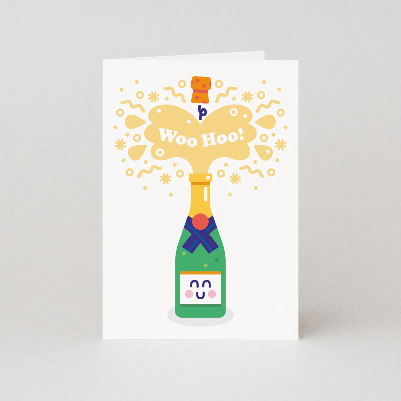 Woo Hoo champagne bottle congratulations cards